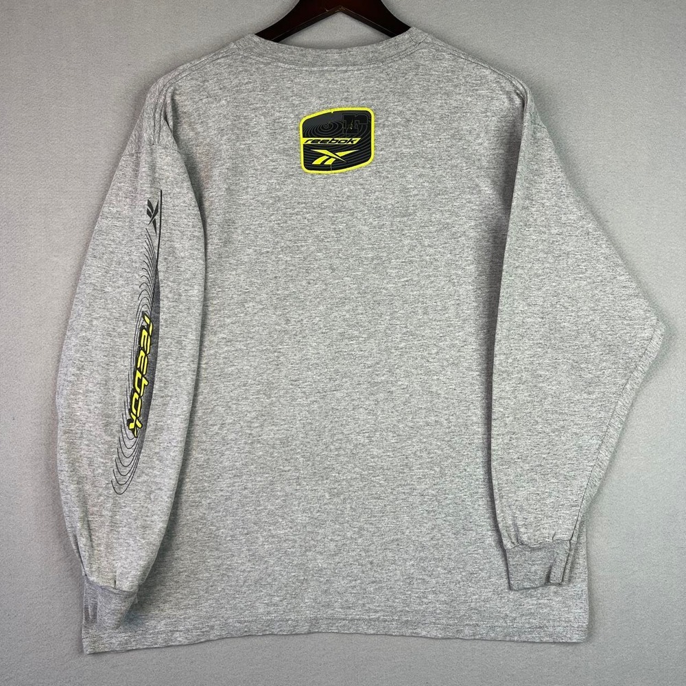 Vintage Reebok Grey Long Sleeve Hits Tee Shirt L